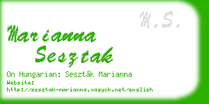 marianna sesztak business card