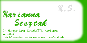 marianna sesztak business card